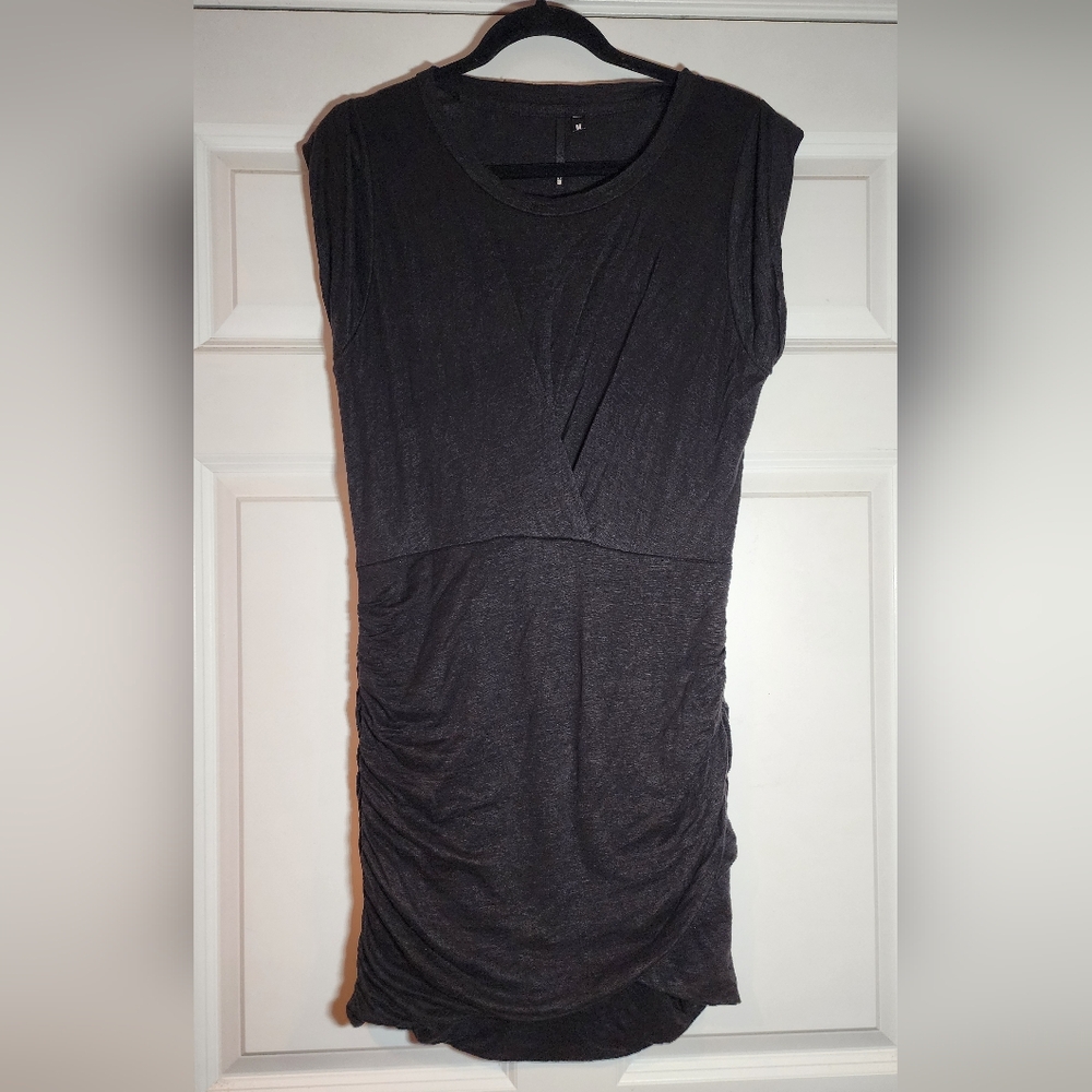 Joe's Black Ruched Front Slimming Mini Dress M